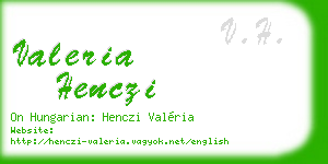 valeria henczi business card