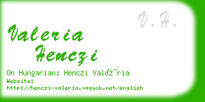 valeria henczi business card